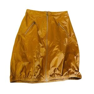 EVER SASSY NWT Brown Nylon Zipper Skirt